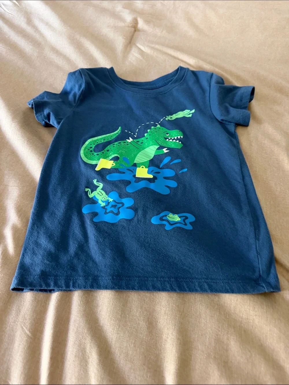 Lot of 4 Graphic Kids T-Shirts - Red, Light Blue, Navy